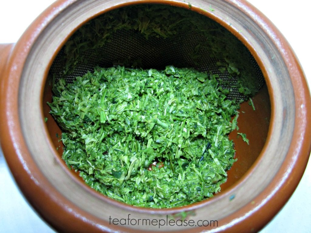 Infused green tea leaves