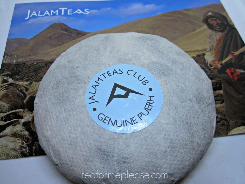 Jalam Teas puerh cake with postcard