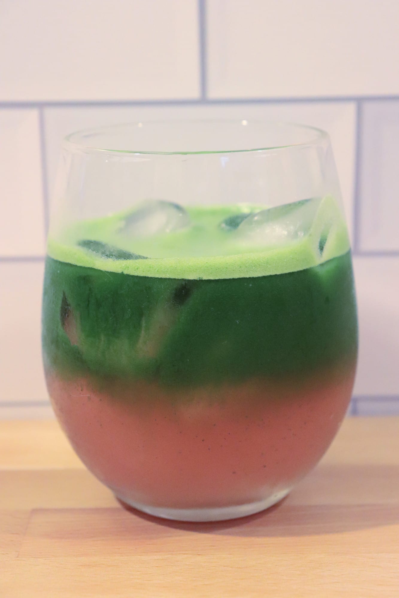 Matcha with Watermelon Juice