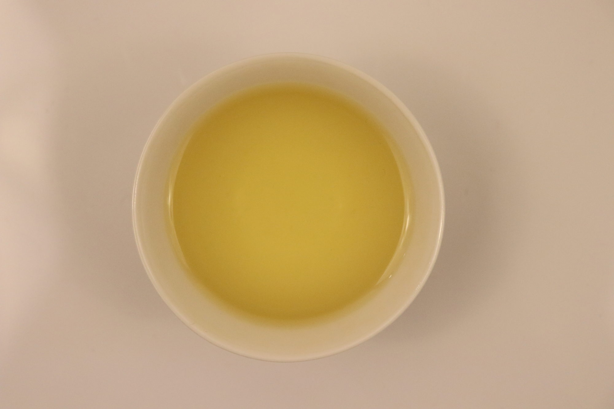 tencha green tea in white cup