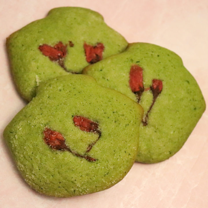 Matcha Sakura Sugar Cookies