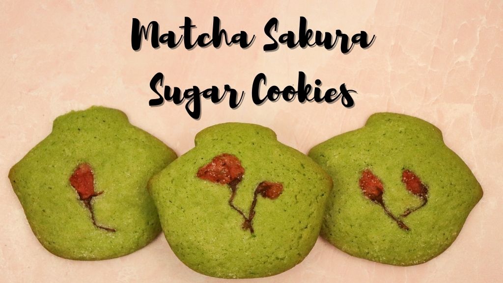 Matcha Sakura Sugar Cookies