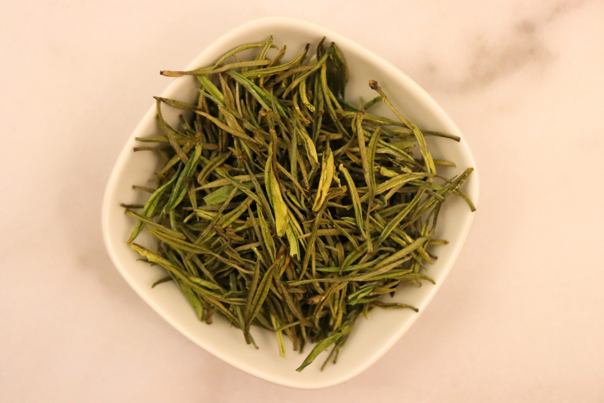 Anji Bai Cha green tea leaves