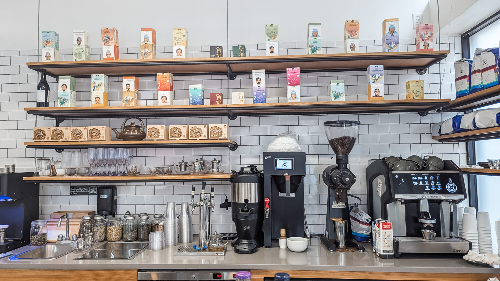 Behind the front counter at The Collective Brew