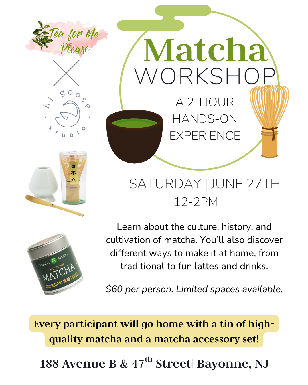 In-Person Matcha Workshop 1